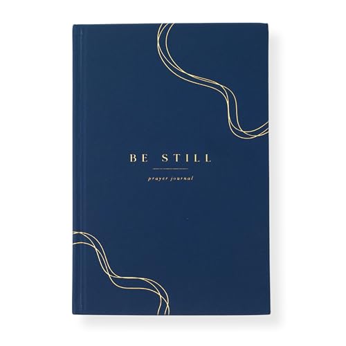 Prayer Journal for Women, Daily Devotional & Bible Study Prompts, Navy Blue - color: Blue