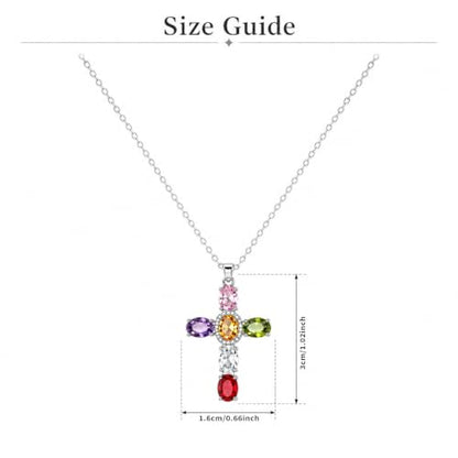 Colorful Crystal Rainbow Symbol Pendant Alloy Clavicle Necklace - color: Silver