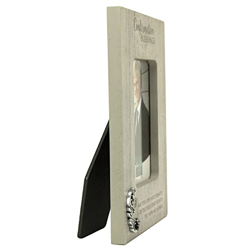 Cathedral Art Abbey & CA Gift Confirmation Frame W/Metal Accents W/Easel Back & Hanger, Multi