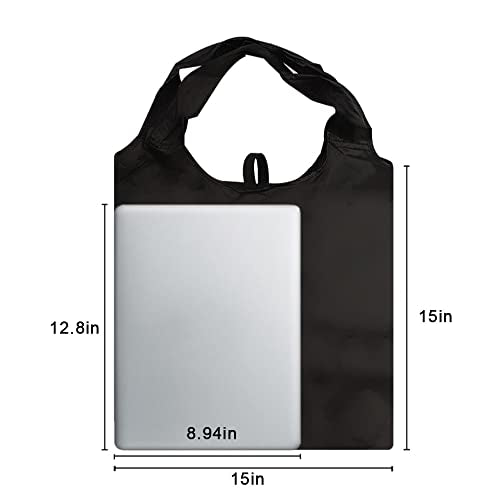 Aricsen Durable Colorful Folding Reusable Grocery Bags Handles, 20 Pack - color: Purple Black Green Orange Red Grey Blue Yellow