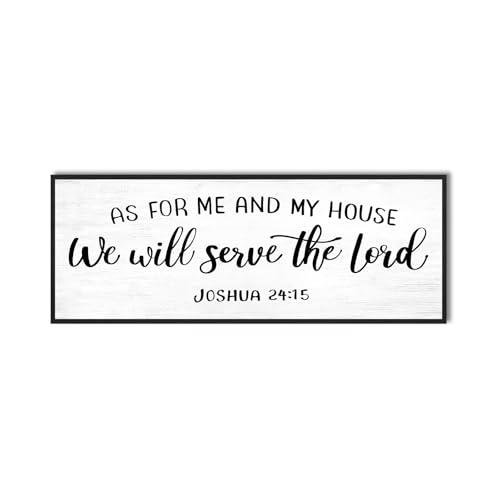 As for Me and My House We Will Serve The Lord Wall Decor Bible Verses - color: As for Me and My House We Will Serve, size: 12"×32"
