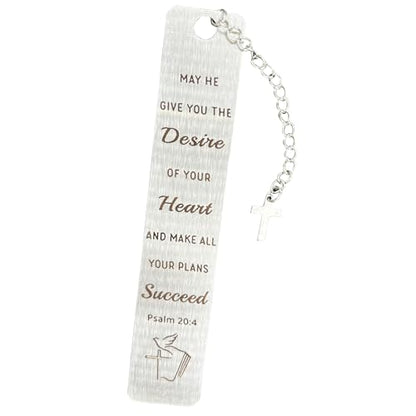 Bible Bookmarks Book Markers, Metal Christian Bookmark Gift Accessories (Psalm 20:4) - style: Psalm 20:4