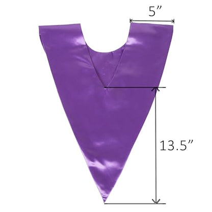 GradPlaza Unisex V Shape Church Choir Stole with Gold or White Embroidery Cross for Adults Church - color: Purple, style: Gpld Cross