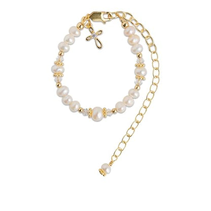 Cherished Moments Baptism to Bride Bracelet .925 Silver or 14K Gold-Plated - color: Gold