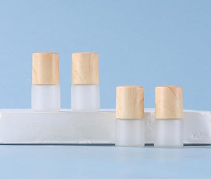 20 Pack Set 2ML(5/8 Dram) Mini Sample Roll Glass Bottles for Essential Oils Roller Refillable Perfume Roll Bottle (2ML Frosted) - color: 2ML Frosted