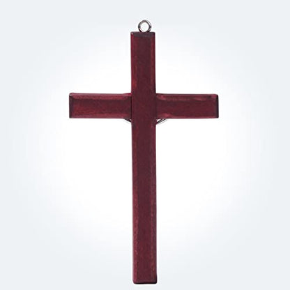 SHAOQINLIN 24 Pieces Crucifix Wall Cross, 4.7 Inch Wooden Wall Hanging Cross Wall Decor Home Decor - size: 24 PCS