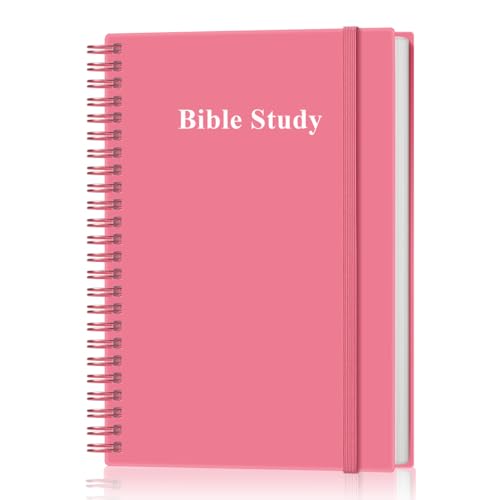 Heveboik Bible Study Journal/Notebook – Church Notes Notebook – Note Taking & Journaling Kit, 5.8" x 8.5", Pink - color: Pink