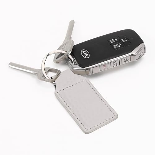 LaserGram Rectangle Keychain, Christian Cross, Personalized Engraving Included - color: Golf White