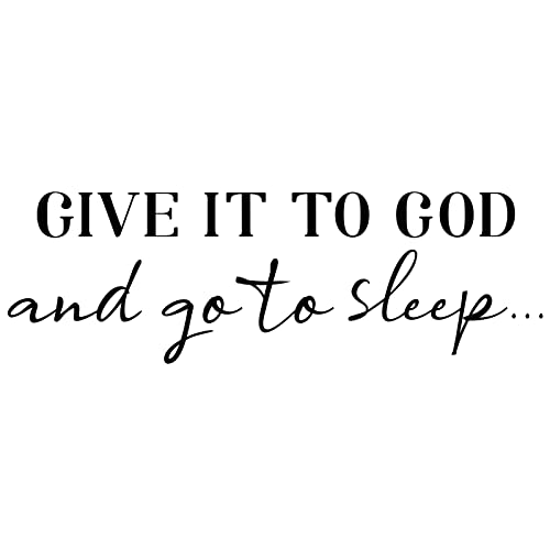 SUPERDANT Wall Decals Give It to God Quotes Wall Stickers Vinyl Art Decor Stickers DIY Saying Vinyl Art Decal Sticker Home Decoration for Living Room Bedroom Kitchen School Dormitory Wallpaper Decor