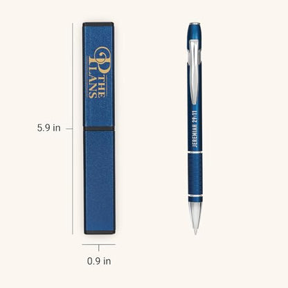 Christian Art Gifts I Know the Plans Blue Ballpoint Pen with Gift Box - color: Blue/The Plans, size: 1 Count (Pack of 1)