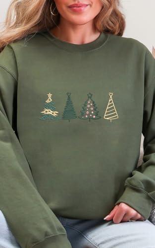 Embroidered Christmas Sweatshirts Festive Holiday Pullover Gifts with Unique Designs for Men and Women - color: Design 3