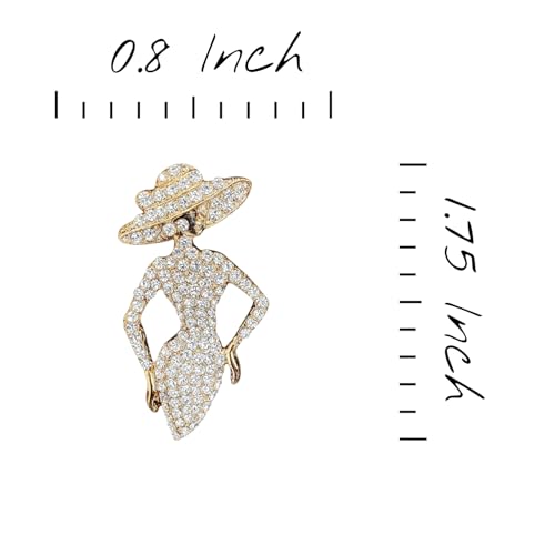 Lady Brooch Elegant Pin Charm Jewelry Gift for Women