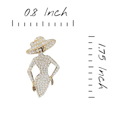 Lady Brooch Elegant Pin Charm Jewelry Gift for Women
