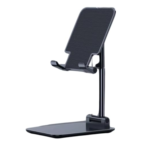 Adjustable Cell Phone Stand – Foldable Desk Phone Holder for iPhone 16 15 14 13 12 11 Pro Max, Galaxy S25 S24, All Smartphones, Portable Office & Home Accessory (Black) - color: Black