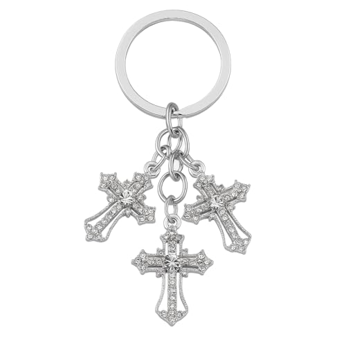 Cross Keychain – Cool Keychains Gifts for Christian, Baptism, Holidays, Keychains for Car Keys - color: Cross10
