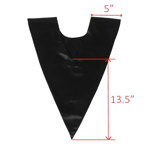 GradPlaza Unisex V Shape Church Choir Stole with Gold or White Embroidery Cross for Adults Church - color: Black, style: Gpld Cross