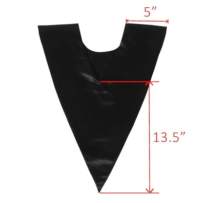 GradPlaza Unisex V Shape Church Choir Stole with Gold or White Embroidery Cross for Adults Church - color: Black, style: Gpld Cross