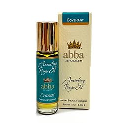 ABBA Oil Covenant .33oz roll-on Anointing Oil in Gift Box - ABBA Jerusalem (Blend of Frankincense, Myrrh, Hyssop & Spikenard) - Bridgegroom to Bride & Jesus Christ to His Church (.33oz roll-on) - size: 1 Fl Oz (Pack of 1)