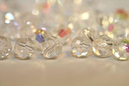100pcs Adabele Austrian 4mm (0.16 Inch) Small Faceted Round Crystal Beads Clear AB Compatible with Swarovski Crystals Preciosa - color: Crystal Ab, size: 4mm Small (100pcs)