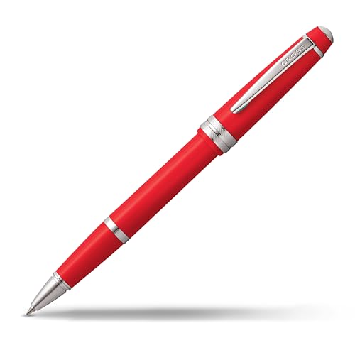 Cross Bailey Light Rollerball Pen, Polished Red, Medium Point, Black Ink - color: Red