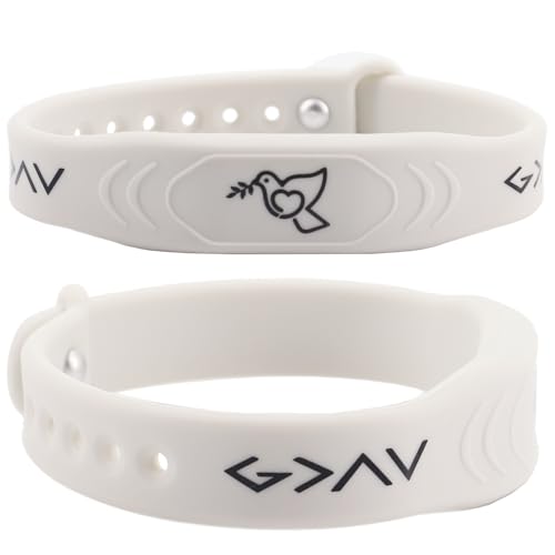 2 Pack Bible Verse Bracelets, with NFC Scan‌ Daily Jesus Bracelets Christian Gospel Scripture Bracelet Faith and Style Combined Inspirational Religious Gifts for Men and Women (Black and White)