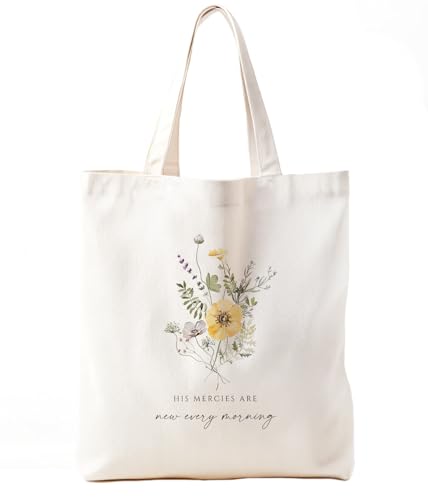Inspirational Christian Bible Verse Foral Tote Bag for Women - color: Bible3