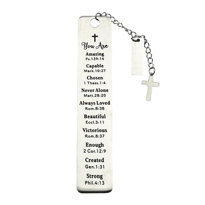Christian Bookmark Gifts for Women Girls Boys, Inspirational Religious Book Mark Markers Faith (You are Amazing) - style: You are amazing