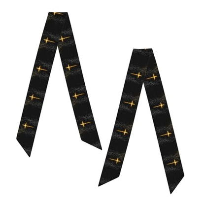 Christian Jesus Cross Scarf For Women, Multi‑purpose Ribbon, Neck Hair Handbag Accessory Versatile Bandana - color: Christian Jesus Cross 1