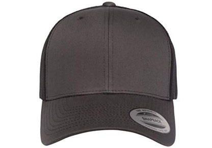 Yupoong Yp Classics Retro Trucker Cap - color: Charcoal/Black, size: One Size, style: Single