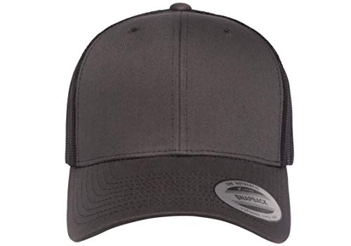 Yupoong Yp Classics Retro Trucker Cap - color: Charcoal/Black, size: One Size, style: Single