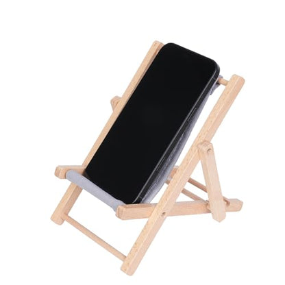 Foldable Wooden Cell Phone Stand, Phone Holder for Desk - color: Gray