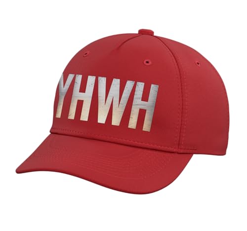 YHWH Christianity Jesus Christian Faith Adjustable Baseball Hat - color: Red