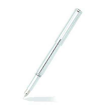 Sheaffer Intensity Medium Nib Fountain Pen, Medici Engraved, Chrome Plate Trim (E0923753)