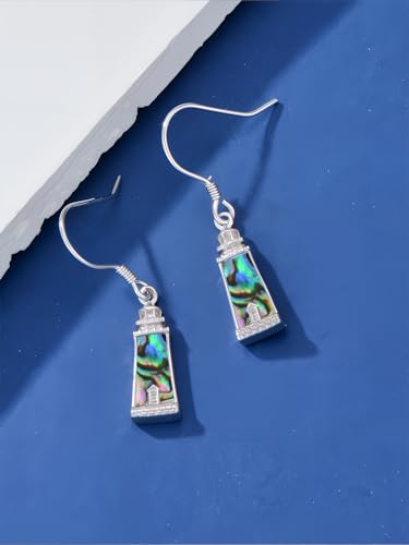 Dorunmo 925 Sterling Silver Mustard Seeds Dangle Earrings for Women Mountains Earrings Hypoallergenic Christmas Jewelry Gifts for Women - style: Lighthouse