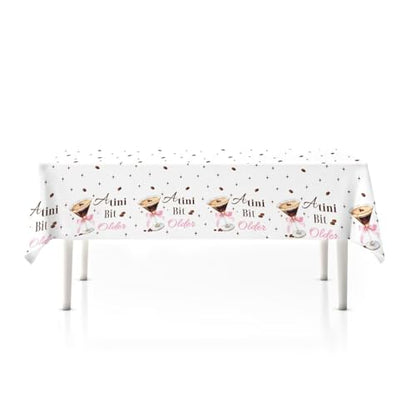 3 Pcs Espresso Martini Tablecloths, Disposable A Tini Bit Older Table Cover - color: Espresso Martini