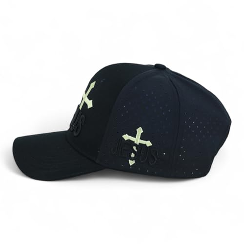 Trendy Apparel Shop Only Jesus Praying Hand Embroidered Christian Ball Cap - color: Black Black 9