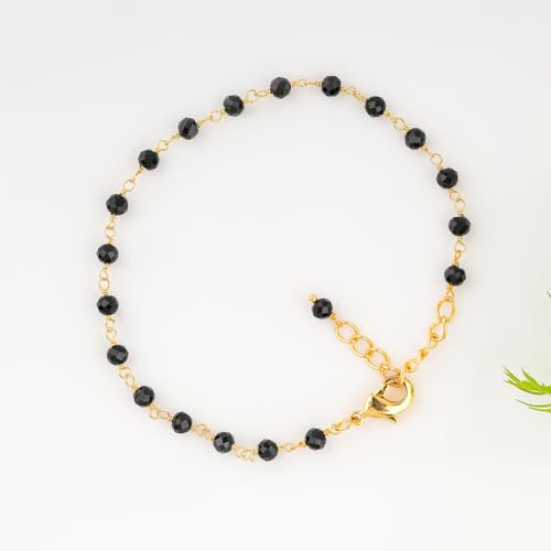 Genuine Multi Gemstone Rosary Beads Anklet for Women