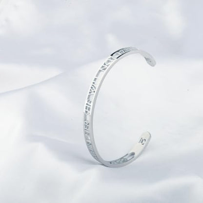 CHOORO Christian Gift Religious Psalm 46:5 God is Within Her She Will Not Fall Hollow Out Patterns Bracelet Bible Verse Gift For women (God is Within Her br)