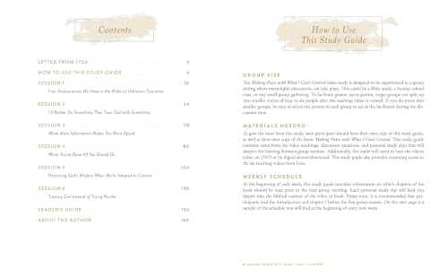 Making Peace with What I Can't Control Bible Study Guide plus Streaming Video: Find Relief from the Exhaustion of Overthinking, Trying to Fix Others, and Wanting to Figure It All Out