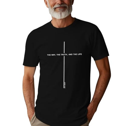 Christian Shirts for Men：Faith Cross Printed T-Shirts Christian Jesus Faith Shirts Holy Bible Tees - color: Black4, size: Large
