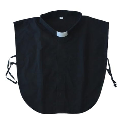 YIZHONG Clergy Collar Cotton Shirt Men Women Black M-XXL - color: Black, size: XX-Large