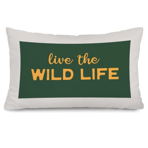 Boys Room Decor Live The Wild Life 12x20 Pillow Cover - color: Live the Wild Life