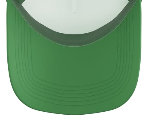 Romans 8:28 Bible Verse Flowers Cross Christian Women Trucker Hat with Adjustable Mesh Back - color: Kelly Green/White