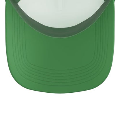 Christian Faith Jesus Simon Peter Funny Seafood Bible Verse Trucker Hat with Adjustable Mesh Back - color: Kelly Green/White