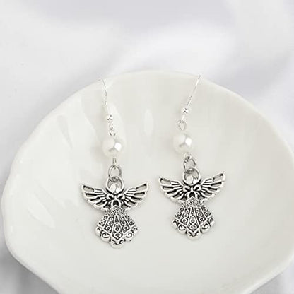 FUSTMW Angel Earrings - Guardian Angel Charm Jewelry Gifts