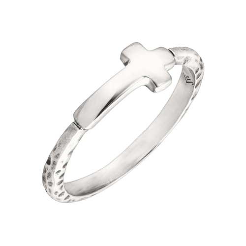 Silpada 'Simplex Cross' Horizontal Cross Textured Ring in Sterling Silver