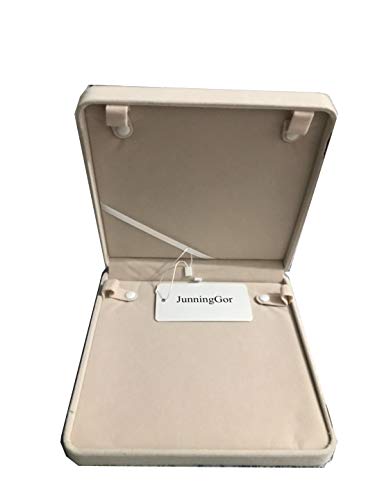 Jewelry Set Velvet Box Necklace Earring Ring Necklace Bracelet Gift Display Case Wedding Jewelry Storage Holder (Beige for Long Pearl Chain) - color: Beige for Long Pearl Chain
