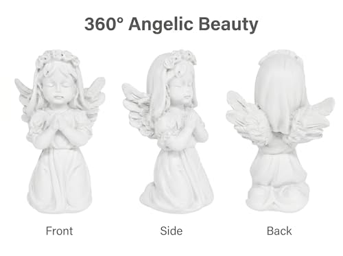 Guardian Angel Figurine Praying Hands Statue Cherub Statue, Girl - color: Angel-girls