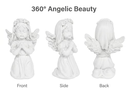 Guardian Angel Figurine Praying Hands Statue Cherub Statue, Girl - color: Angel-girls