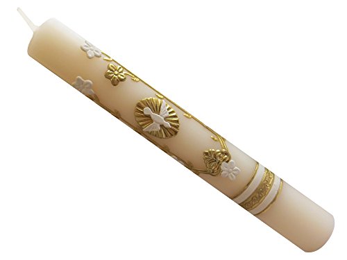 Candle for Baptism, Confirmation or Wedding Prayer - Cirio para Bautizo, Confirmacion O Boda Handmade Gift Catholic